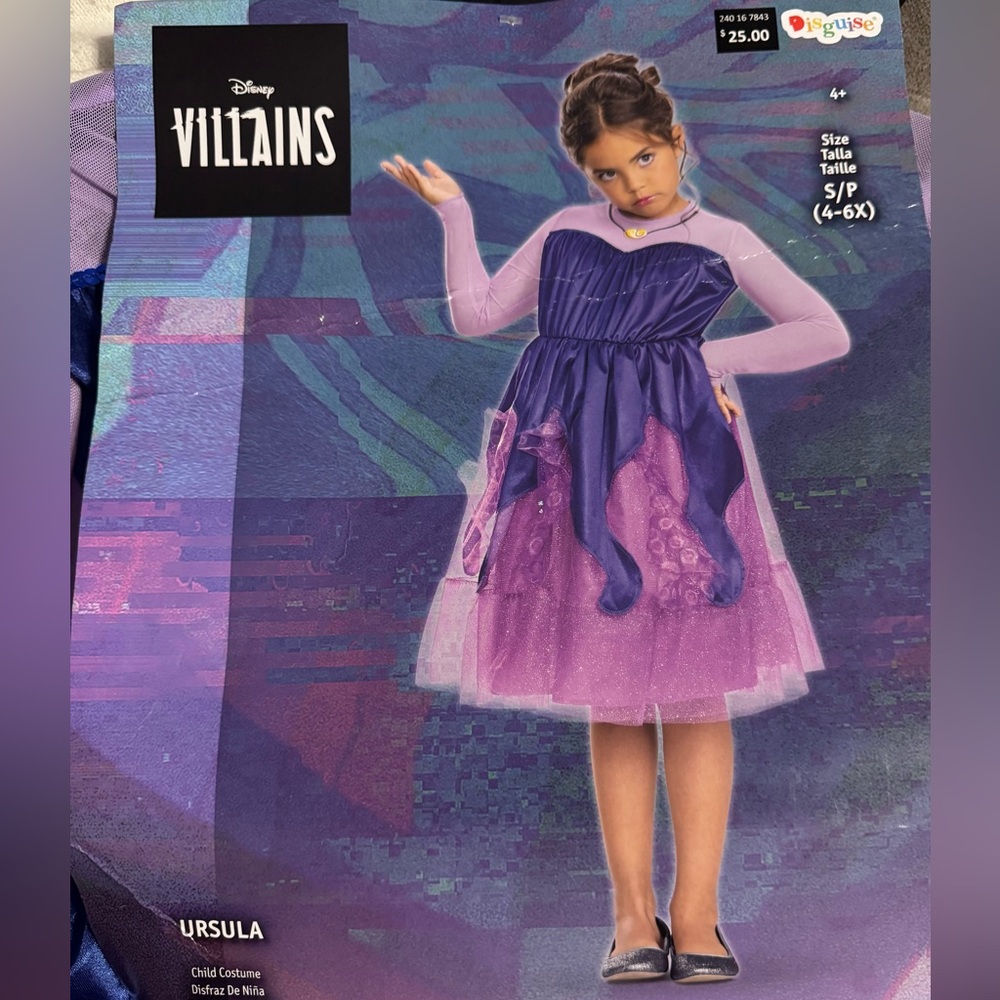 Disney Ursula Costume with White Wig
